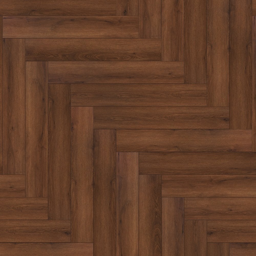 Dusk Oak - Comfort Luxe 12mm Laminate Herringbone Sample (SKU-343976)