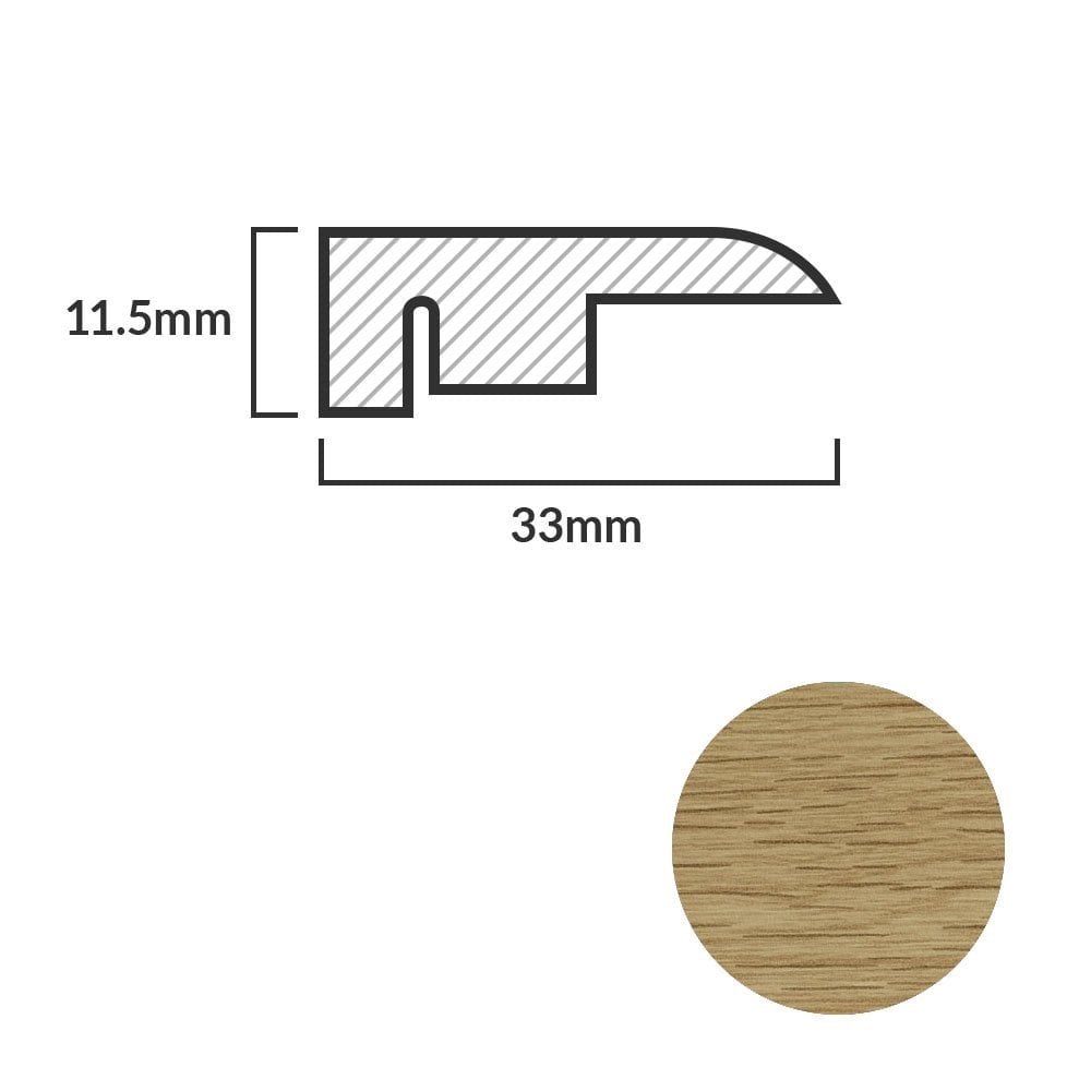 Light Oak - 1m Laminate End Door Profile (84898)