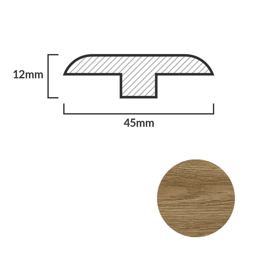 Dark Oak - 1m Laminate Connecting Door Profile (84903)