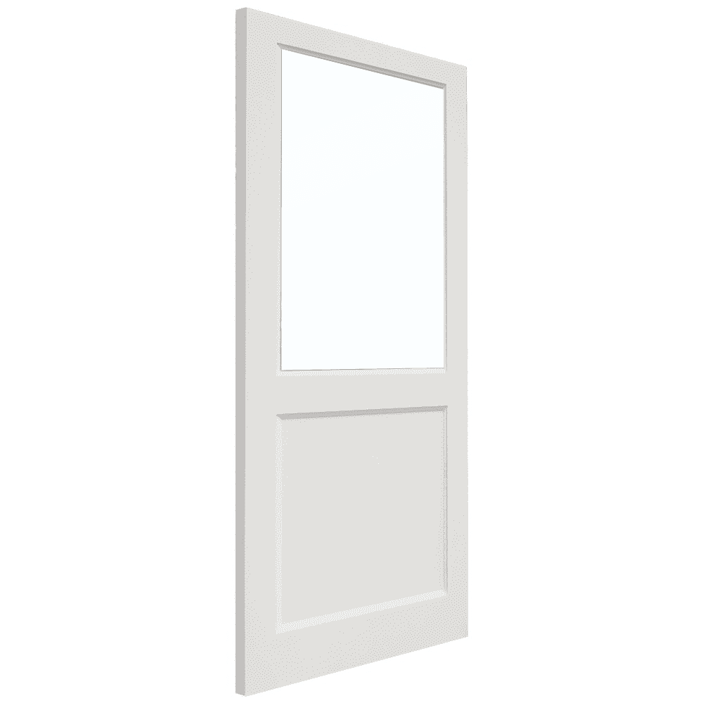 External White Primed 2XG Clear Double Glazed Door (LOL2XGWP)