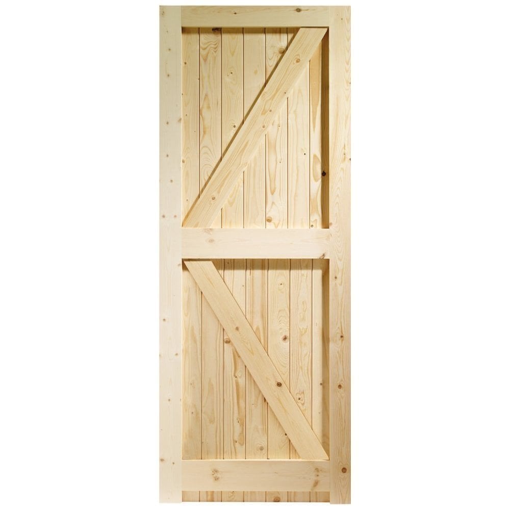 External Solid Pine Unfinished Framed, Ledged & Braced Gate (LOLFLB)