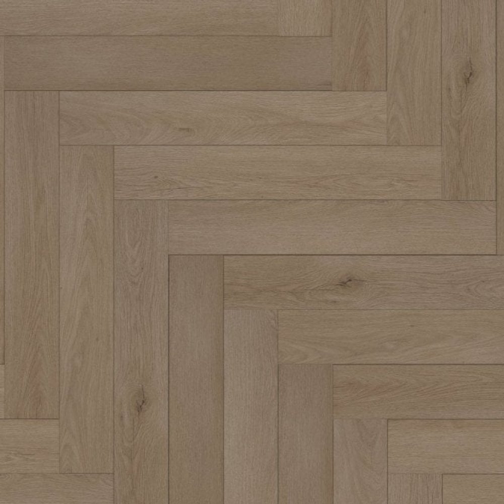 Silver Serenity Oak - Comfort Luxe 12mm Laminate Herringbone Sample (SKU-343978)