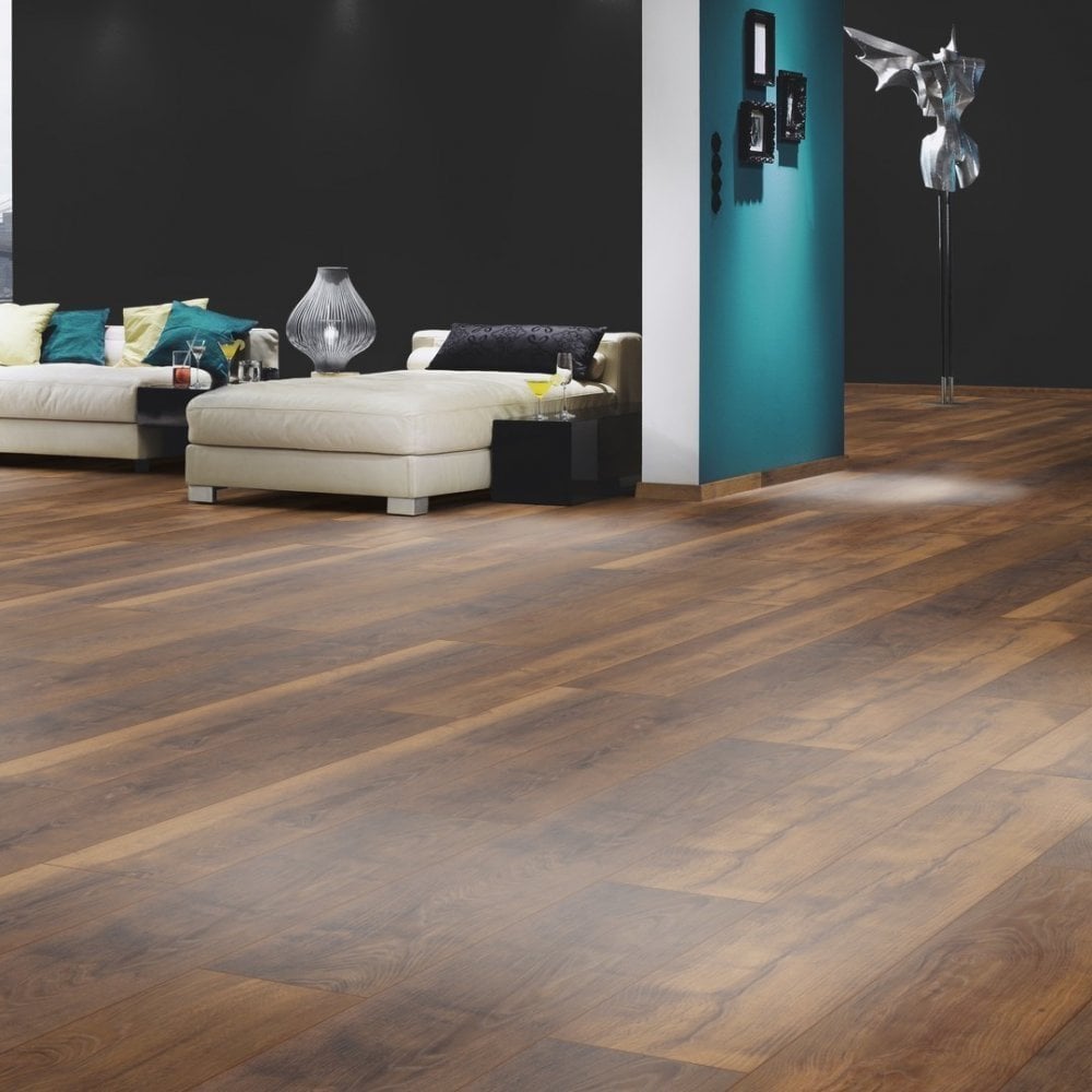 Krono Original | Laguna Oak Altantic 10mm Handscraped Moisture Resistant Laminate Sample - K411 (SKU-344667)