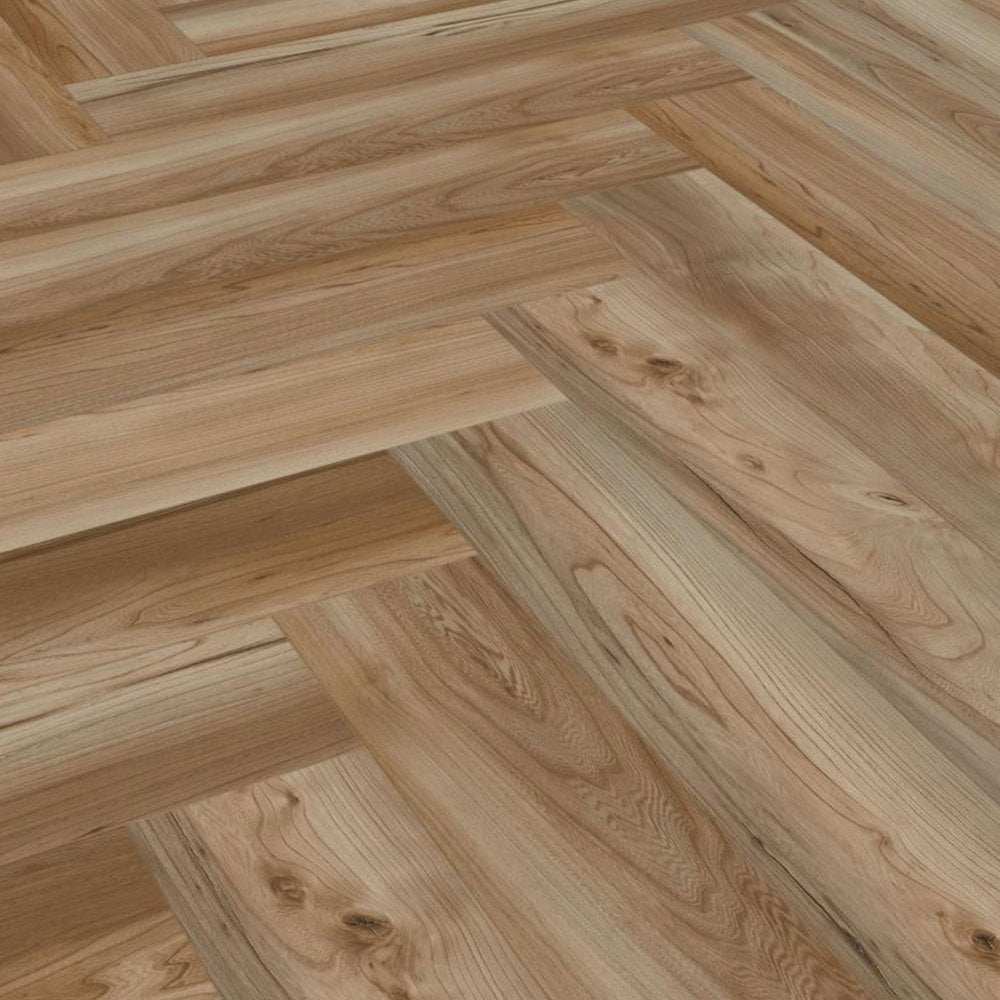 Kronotex | Villosa Nature - Herringbone 8mm Laminate Sample - D50172 (SKU-344536)