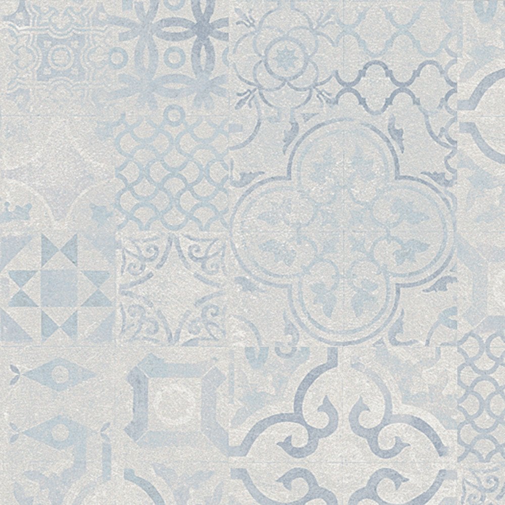 FAUS | Blue Tile - Retro 8mm Laminate Sample - SKU-344740