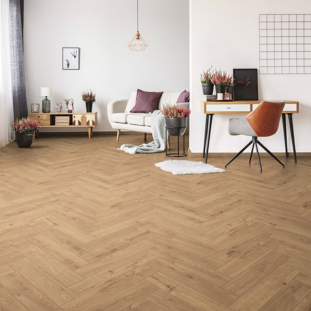 Krono Original | Sundance Oak Herringbone 8mm Laminate Sample - K326 (SKU-344710)