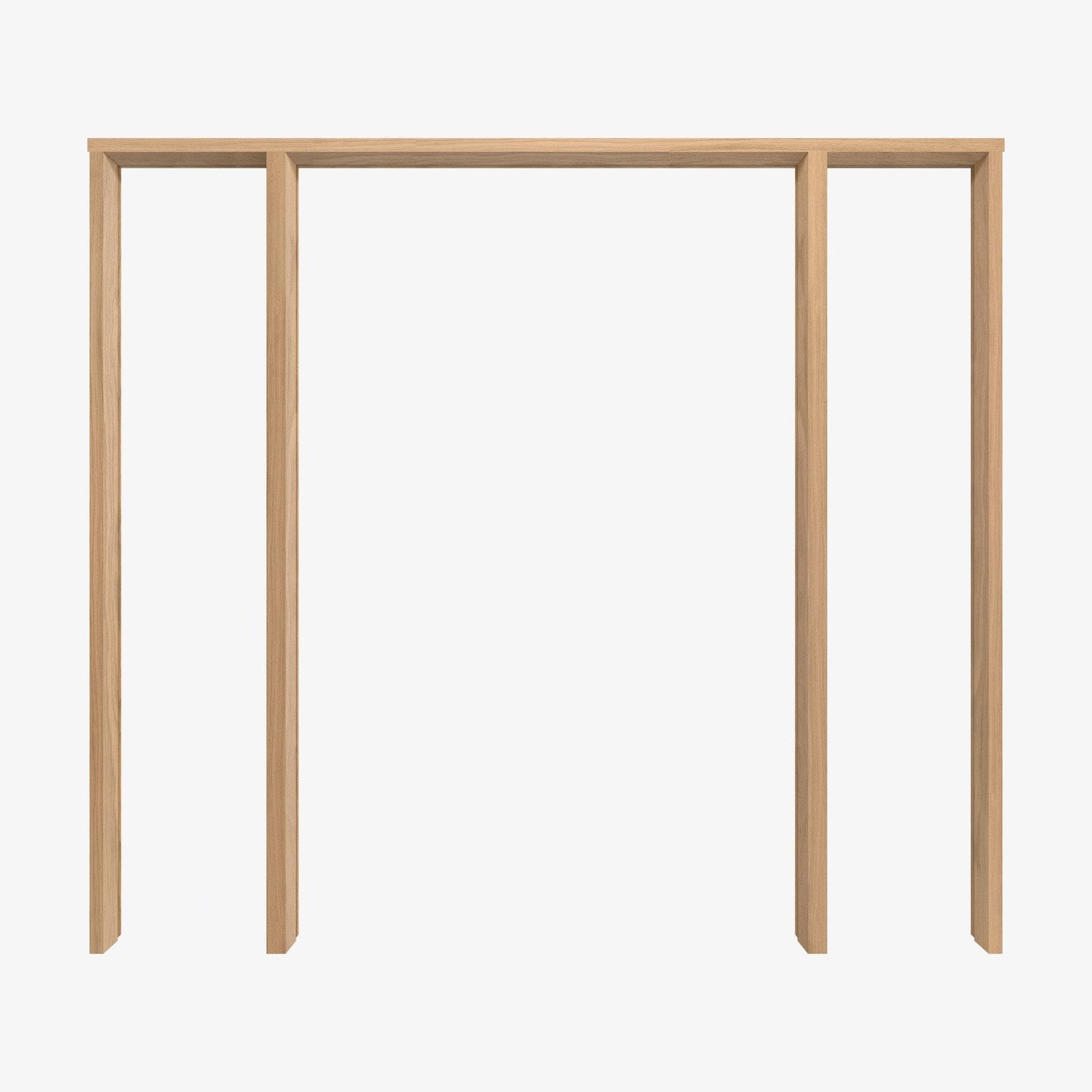 Oak Unfinished Internal Shaker 4L Obscure Glass Sidelight Room Divider Set (123133)