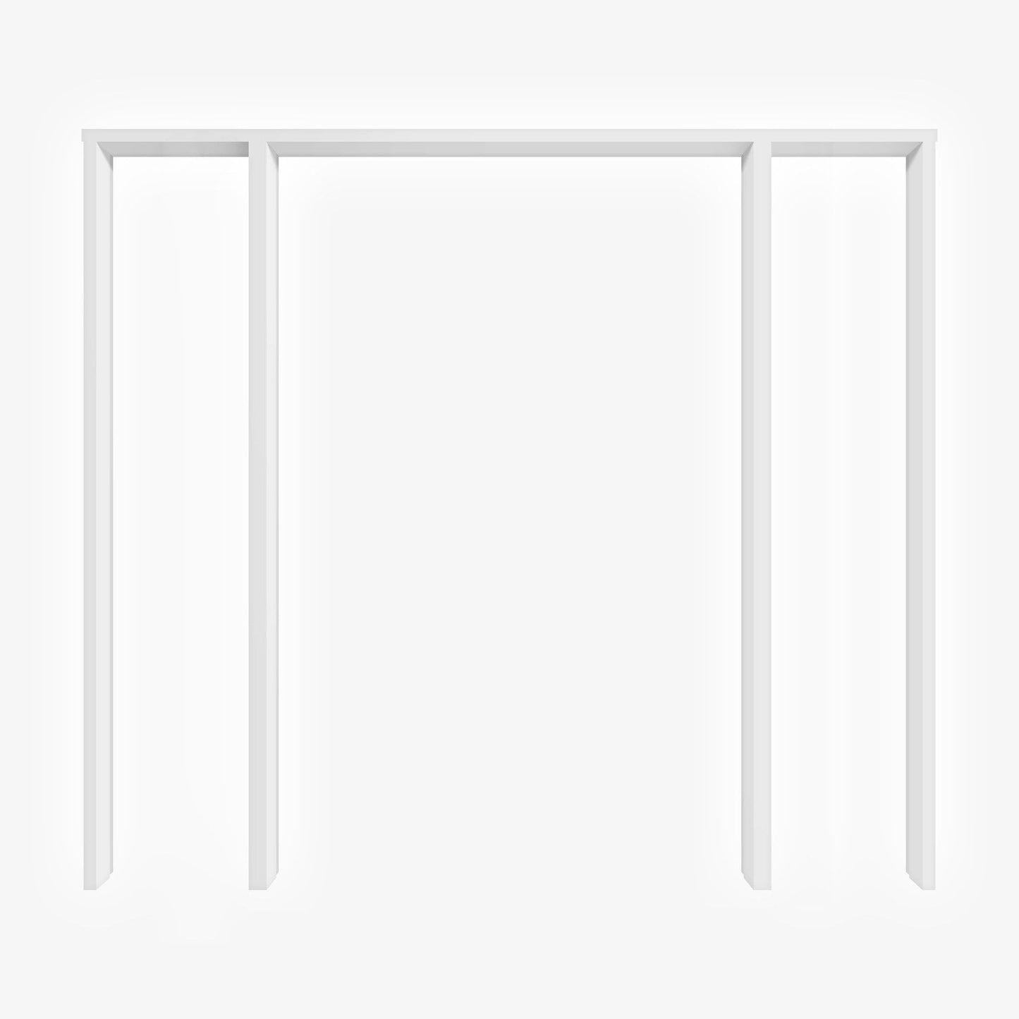 White Primed Internal Trent 3P 1L Clear Glass 1 Panel Sidelight Room Divider Set (123168)