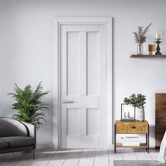 White Internal Primed Deco 4 Panel Door (121736)