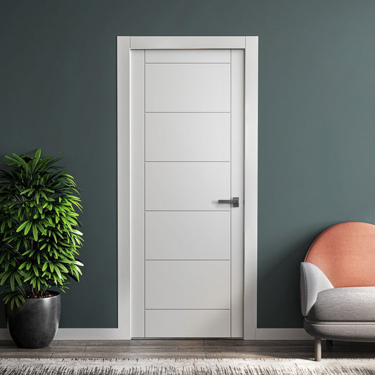 White Internal Primed 7 Panel Ladder Door (121739)