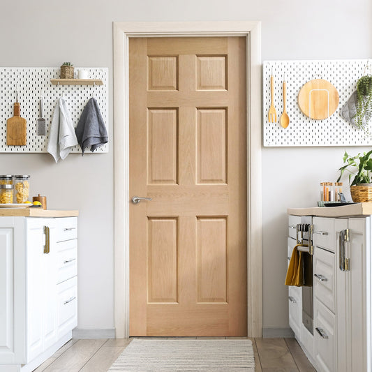 White Oak Unfinished Internal Oregon 6 Panel Door (121803)