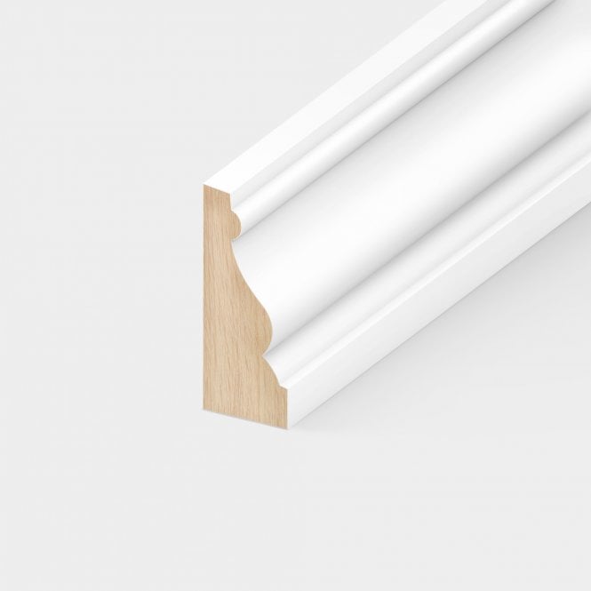 2.4m White Painted Decorative Moulding 12mm x 32mm