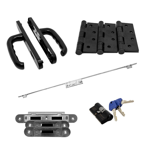 Crimebeater External Back Door Lever Handle Set - Matt Black (122907)