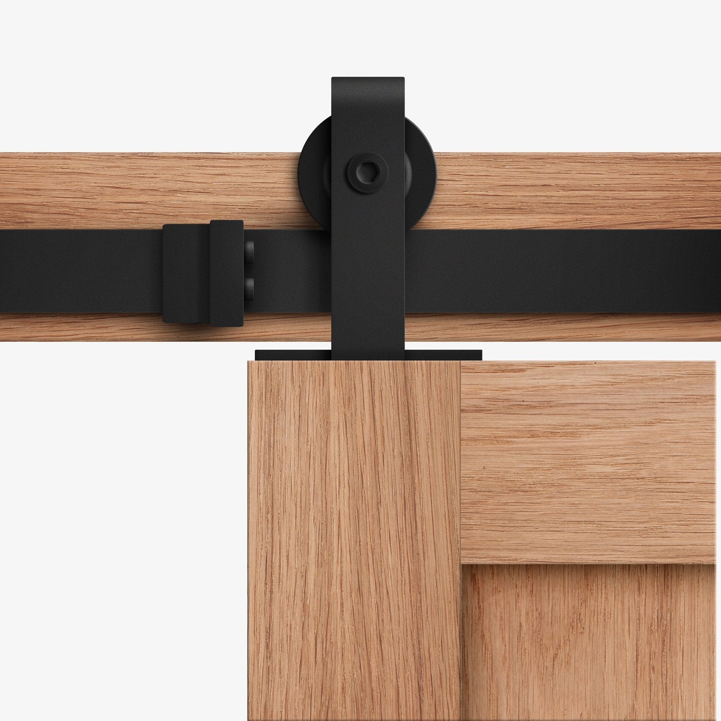 Internal Unfinished Knotty Pine Top Mounted Sliding Barn Door (123642)