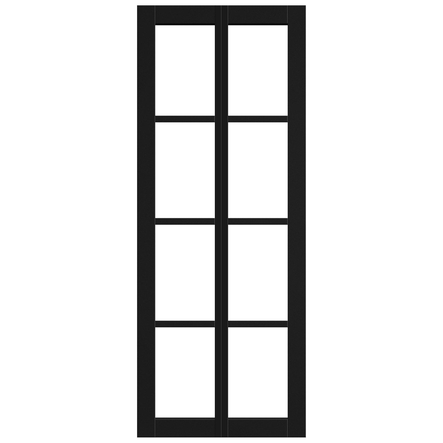 Black Internal Fully Finished Bifold 4 Light Clear Glass Door (121177)