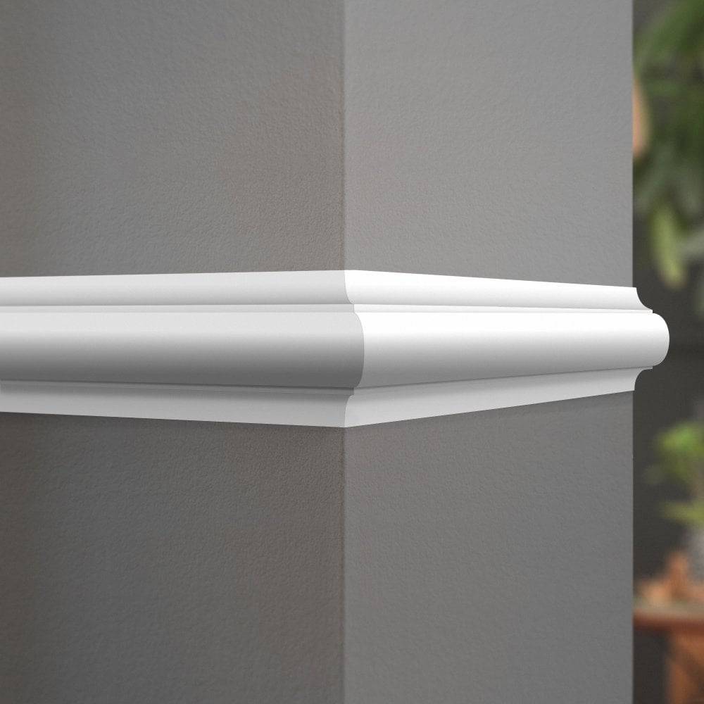 White - 2.4m Painted Dado Rail Decorative Moulding (123835)