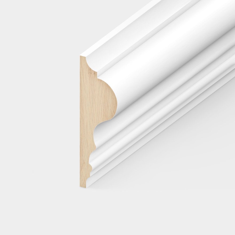 Leader White - 2.4m Painted Dado Rail Decorative Moulding (122307 ...