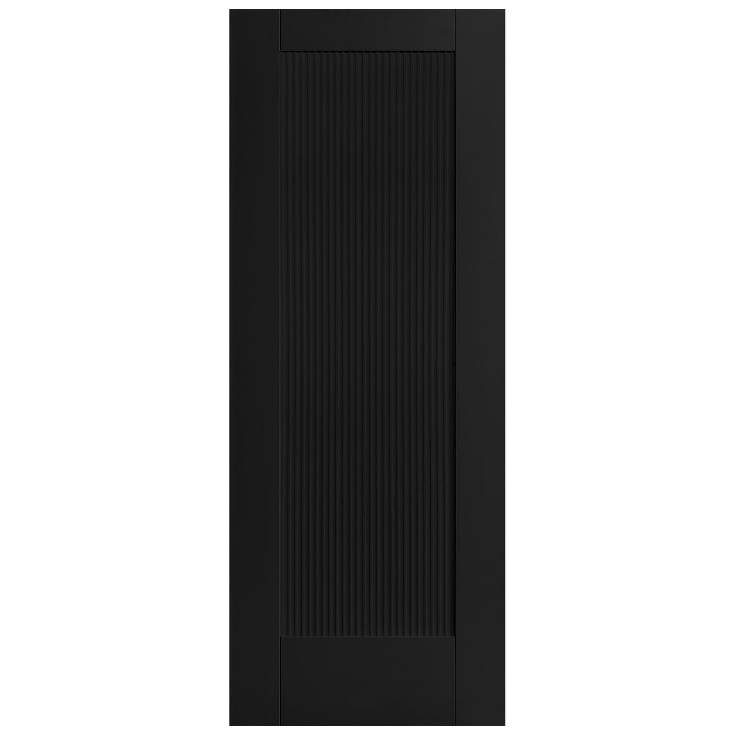 Black Internal Fully Finished Fluted Pattern 10 Panelled Door (124133)