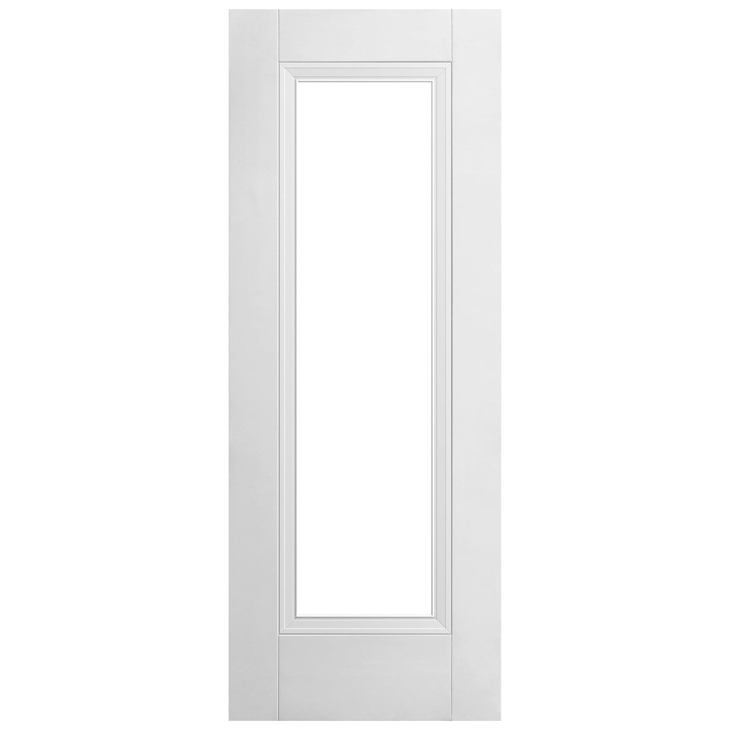 White Internal Primed Elegance Lancaster 1 Light Clear Glass Door (78843)