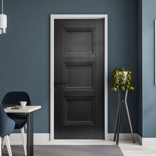 Jet Black Internal Fully Finished Elegance Ripley FD30 Fire Door (124174)