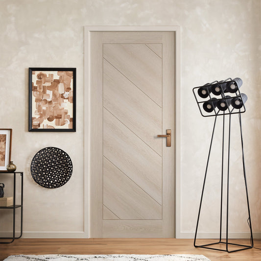 Ivory Fully Finished Internal Endure Laminate Stockholm FD30 Fire Door (122007)