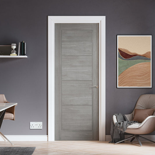 Light Grey Fully Finished Internal Endure Laminate Ladder FD30 Fire Door (121998)