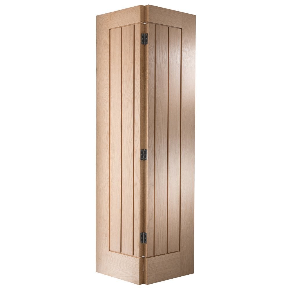 Oak Internal Unfinished Bi-Fold Oregon Cottage Door (47977)