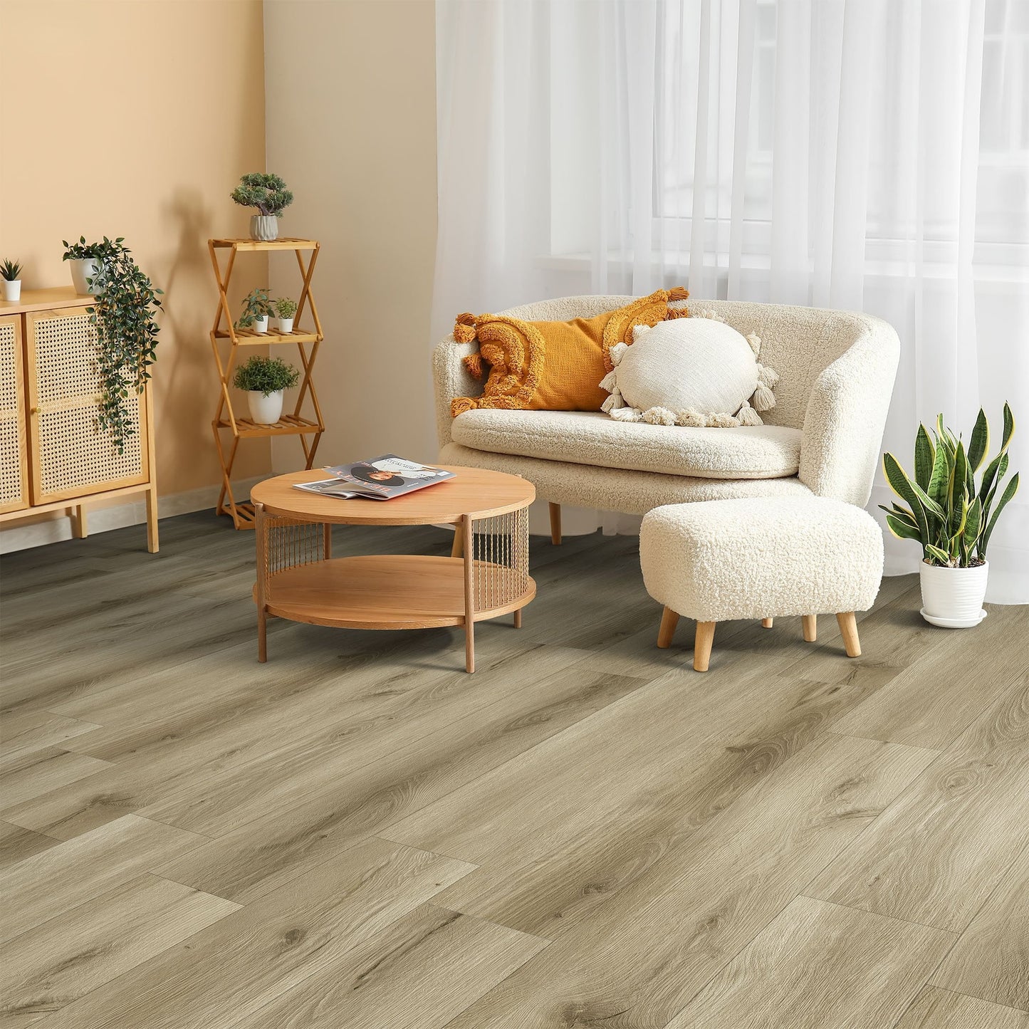 Leader-Tec | Mission Oak - Foundation SPC 5mm Rigid Core Vinyl Sample - EWH-3973 (SKU-345235)