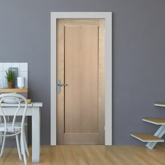 White Oak Internal Unfinished Shaker 1 Panel Door (121824)