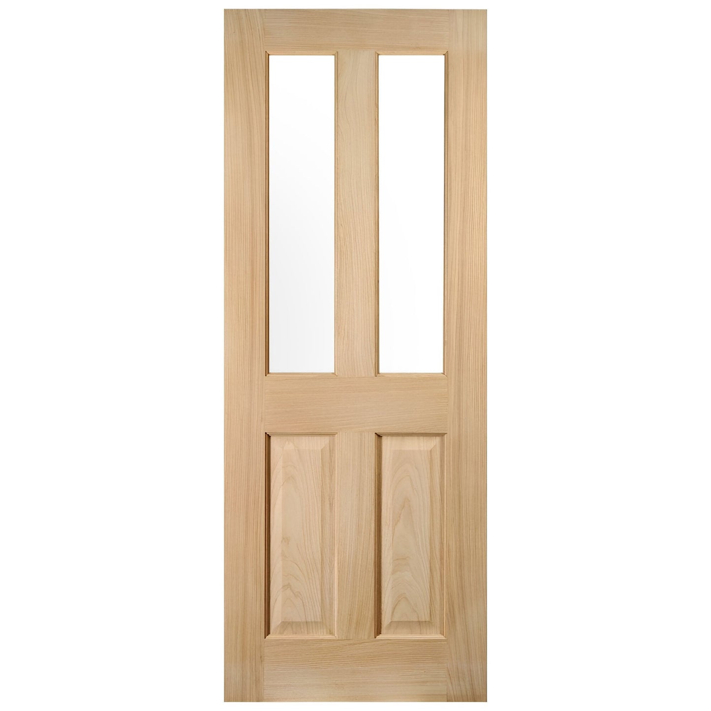 White Oak Internal Fully Finished 2 Light Clear Glass Oregon Door (121757)