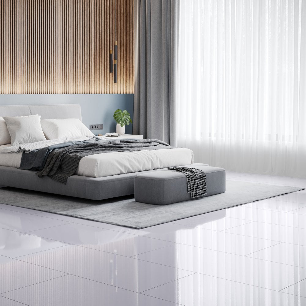 Grey - Lustre SPC 6mm High Gloss Rigid Core Vinyl Flooring (108419)