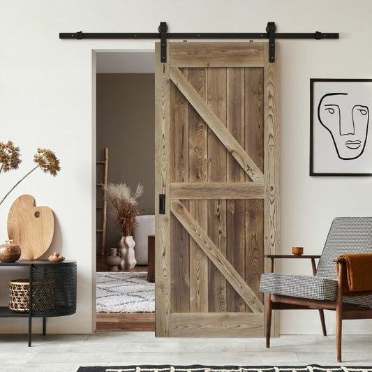 Carbonised Internal Pine Z Brace Barn Door (121047)