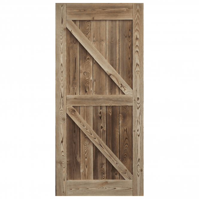 Carbonised Internal Pine Z Brace Barn Door (121047)