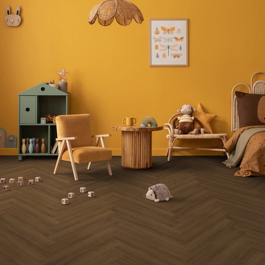Dusk Oak - Comfort Luxe 12mm Laminate Herringbone Flooring (122144)