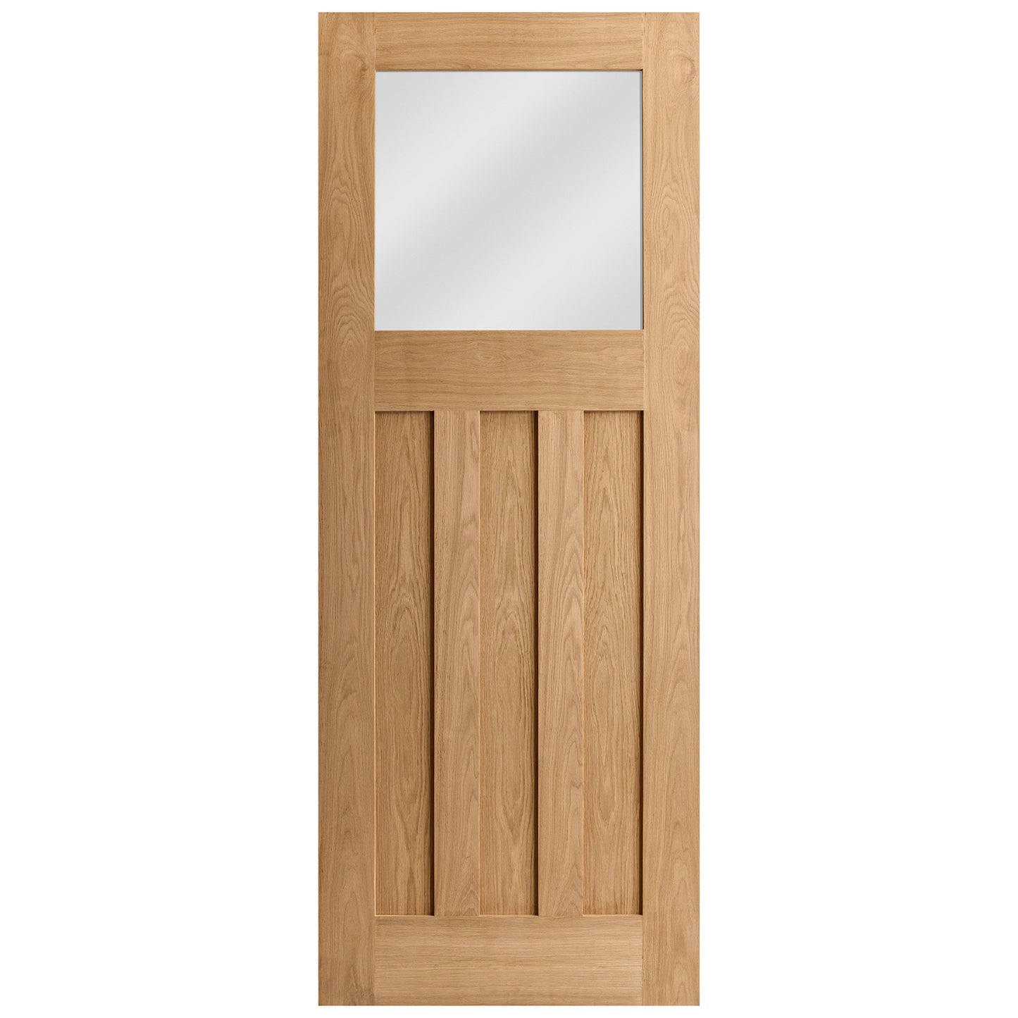 Oak Internal Fully Finished 1930's DX 3 Panel 1 Light Obscure Glass Door