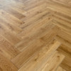 Natural Oak - Herringbone 18mm Brushed & Oiled Solid Real Wood Flooring (LIBSOHB18x90NAT)