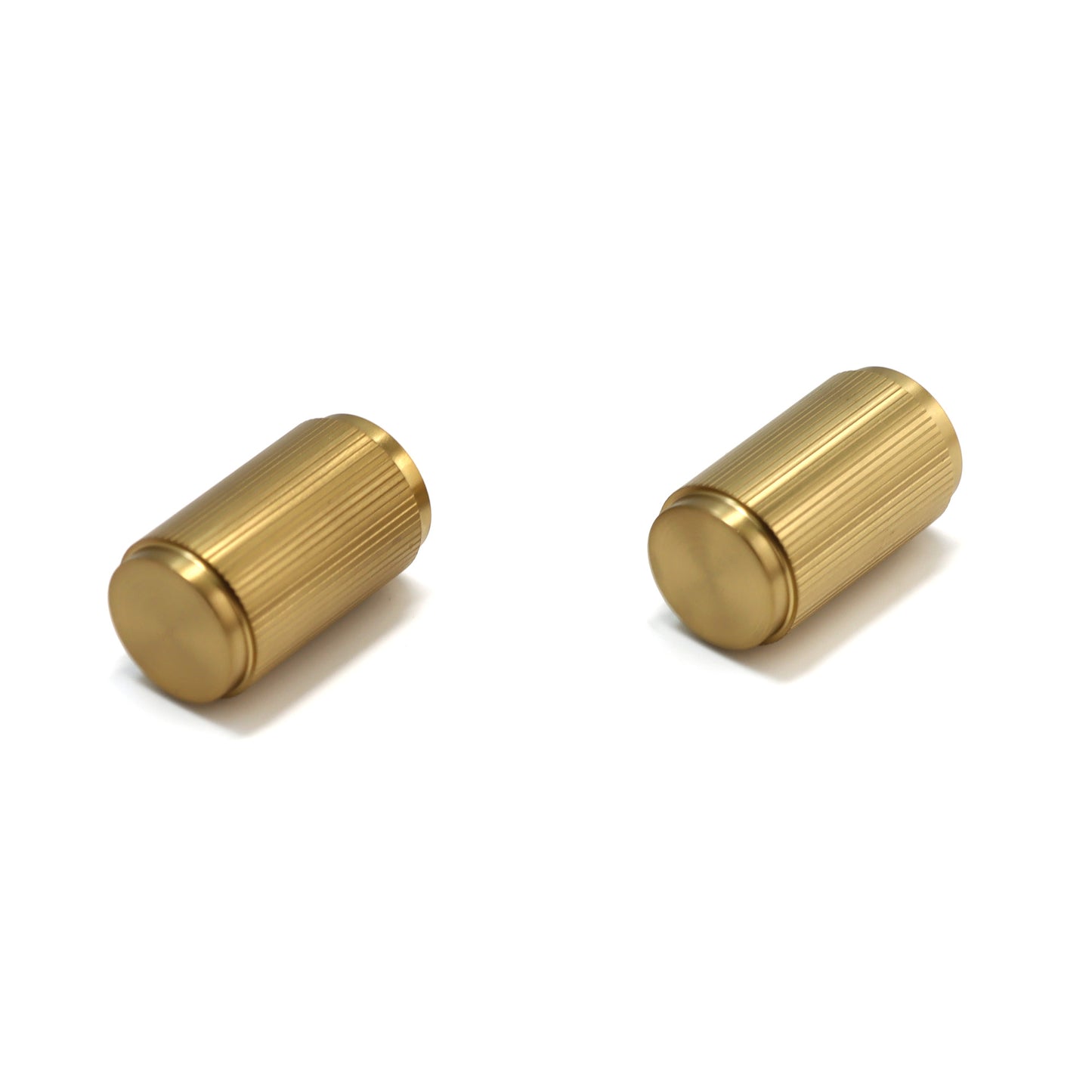 Fluted Large Round Cabinet Door Knob - Satin Gold (123442)