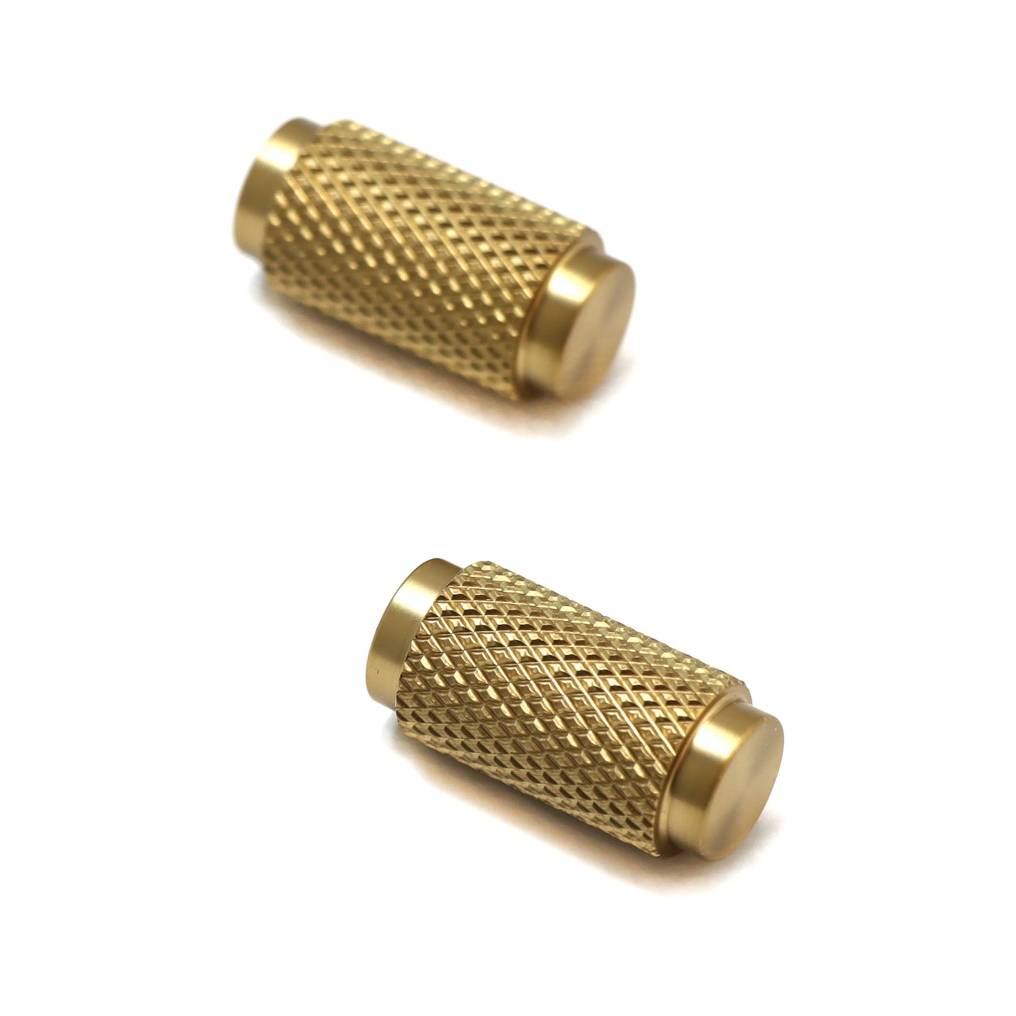 Knurled Small Round Cabinet Door Knob - Satin Gold (123447)