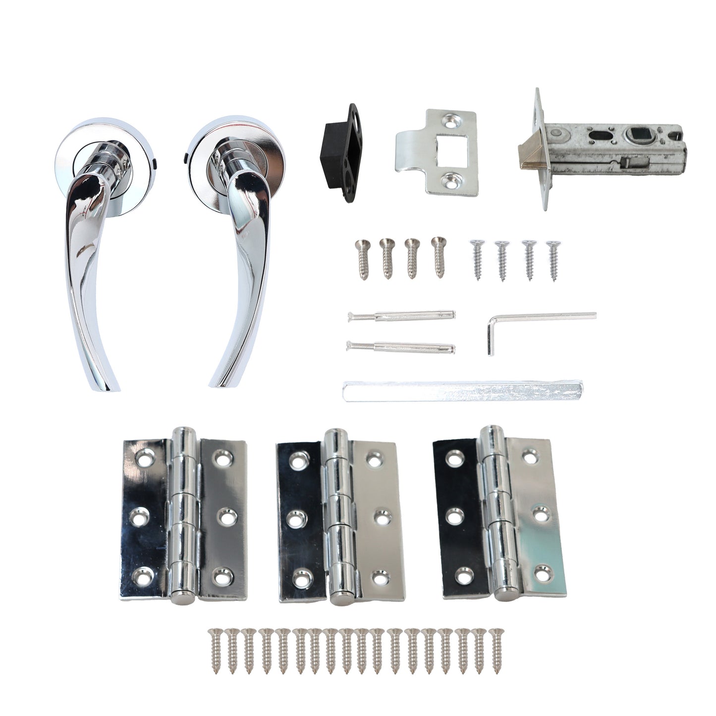 Lifestyle Mizar Lever on Round Rose Handle Set - Polished Chrome (123561)