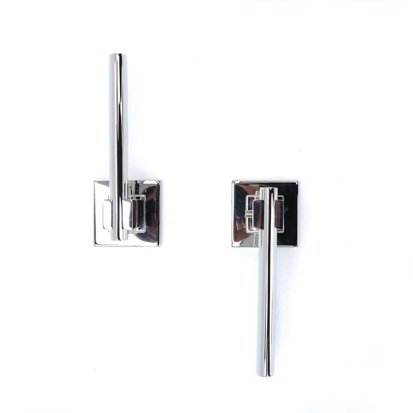 Superior Proxima Lever on Round Rose Bathroom Handle Set - Polished Stainless Steel