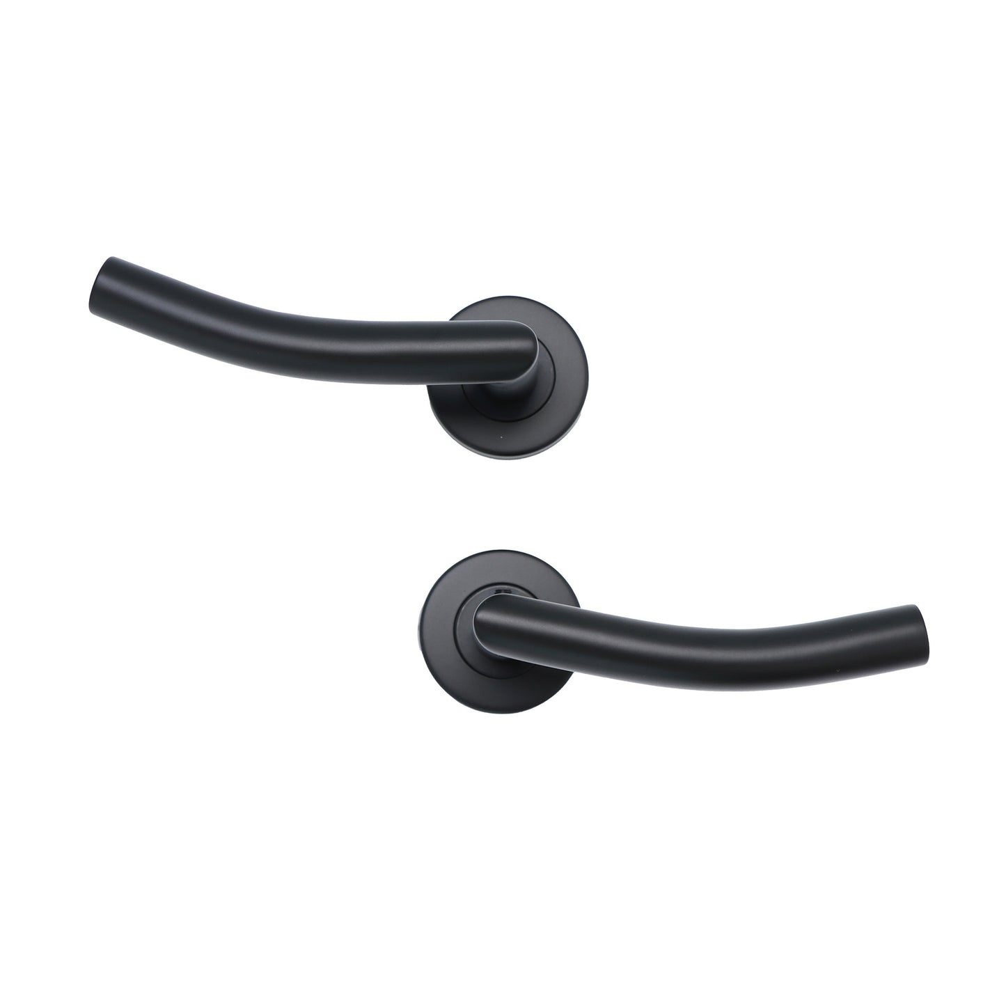 Superior Miranda Lever on Round Rose Handle Set - Matt Black