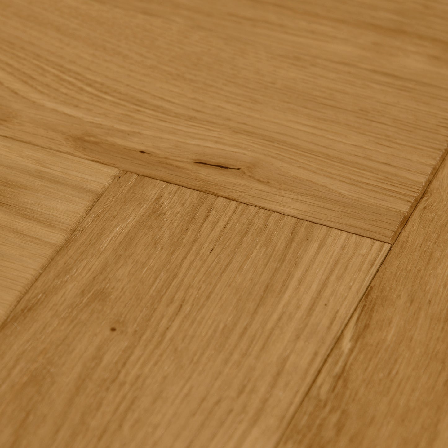 Natural Oak - Herringbone 14mm Brushed and Oiled Engineered Real Wood Sample