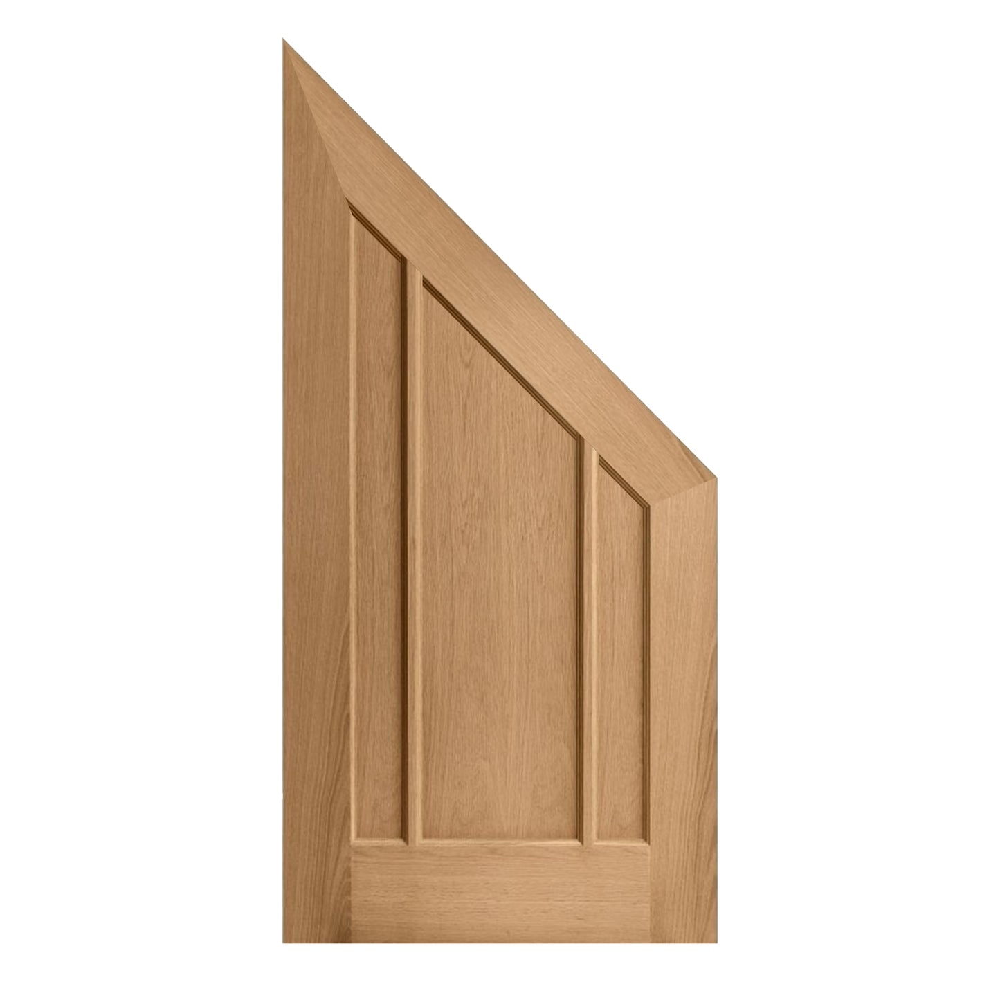 Oak Internal Unfinished Toledo Angled Under-Stair Made-to-Measure Cupboard Door