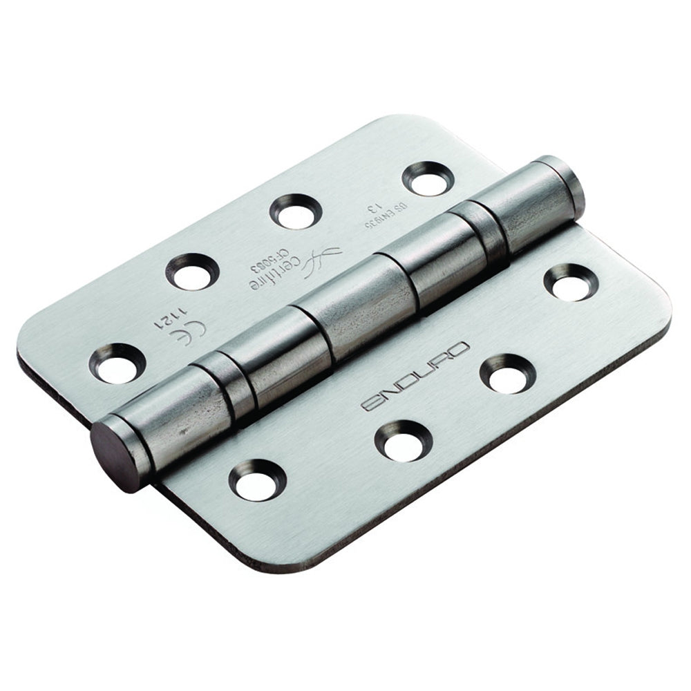 76mm (3") Grade 11 Fire Rated Ball Bearing Radius Hinge Pair - Satin Stainless Steel (HIN13225/11SS)