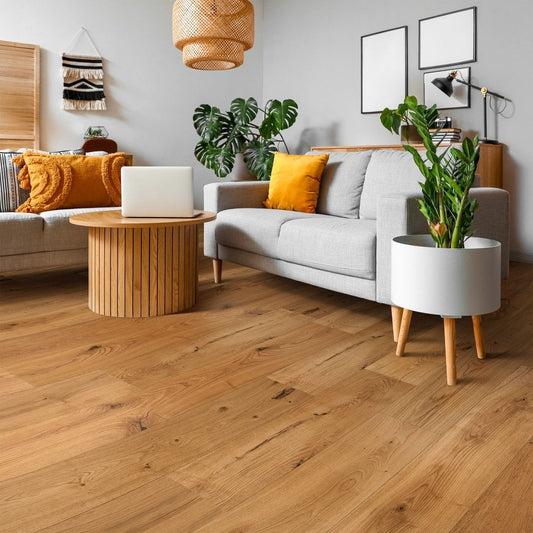 Brushed Oak - 14mm UV Oiled Engineered Real Wood Flooring (124566)