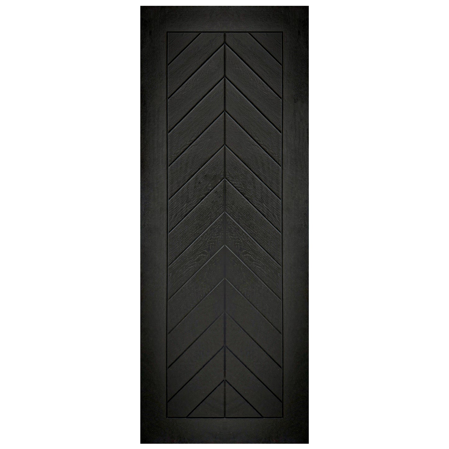 Black Internal Fully Finished Oak Chevron Door