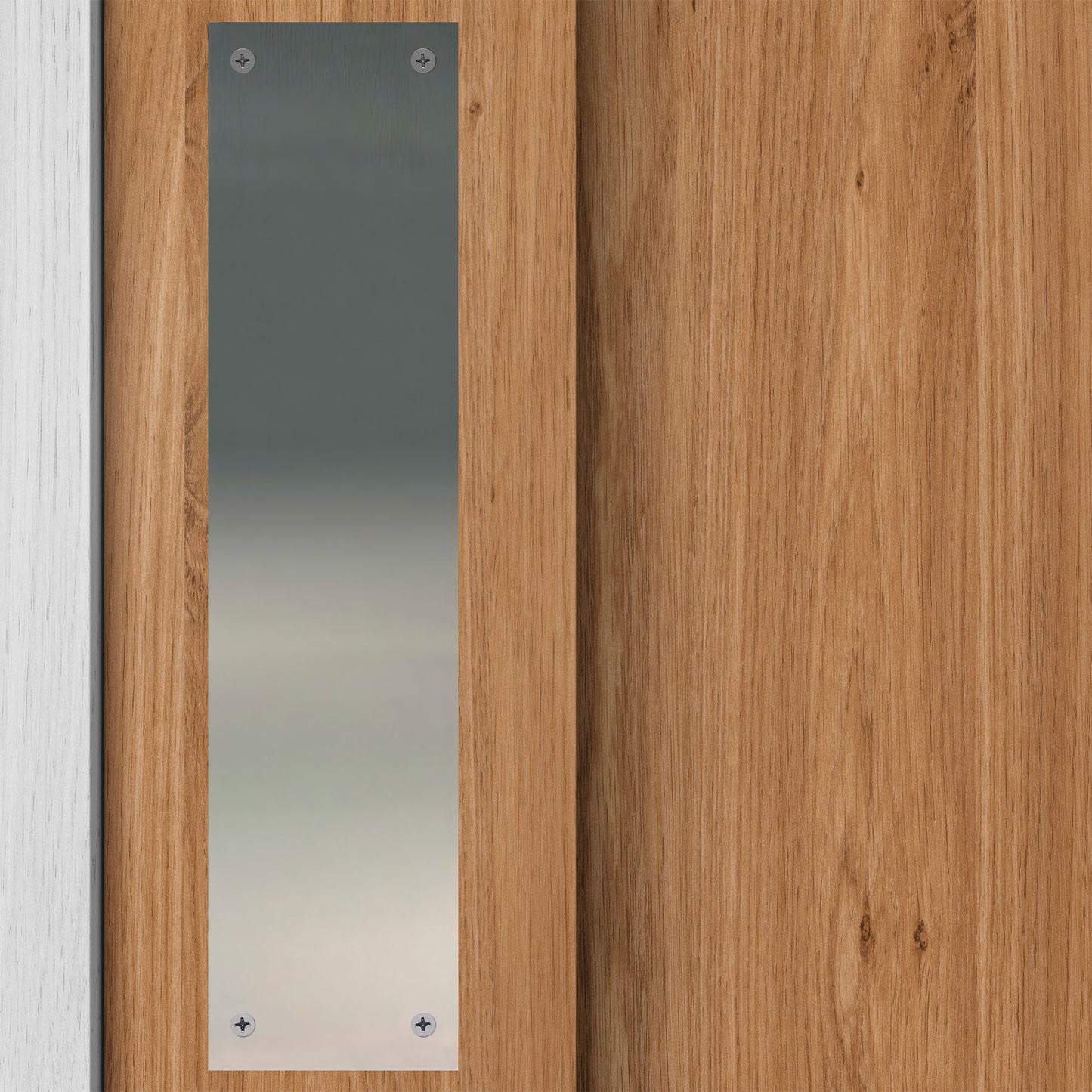 Satin Stainless Steel Push Plate 400 x 75mm (H4803SSS)