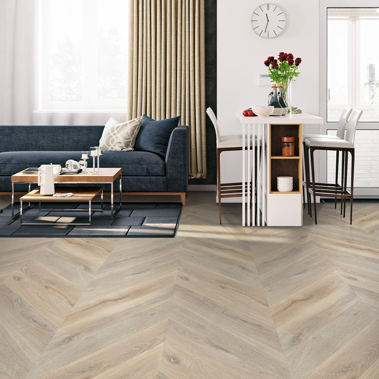 Chevron Real Wood Flooring