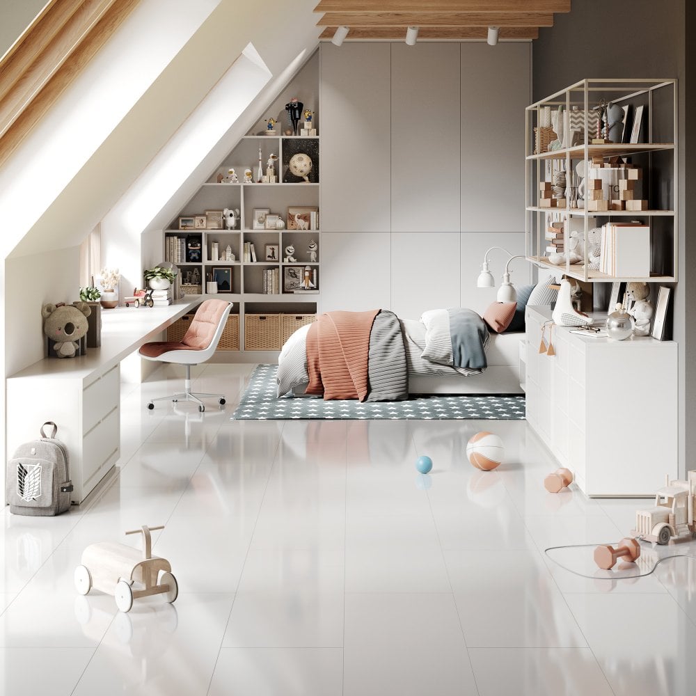 White Gloss Laminate Flooring