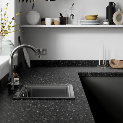 Black Slate - Square Edge Laminate Worktop 3000mm x 600mm x 38mm